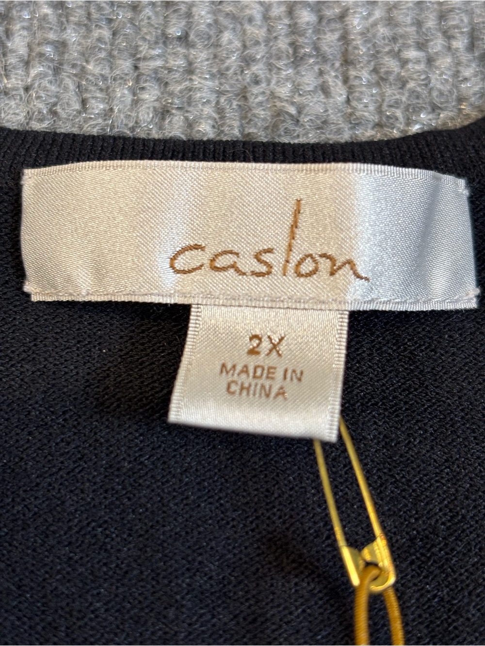 Caslon Nordstrom Black Ruched V Neck Tank Top 2X Plus Rayon Blend NWT - Picture 5 of 11
